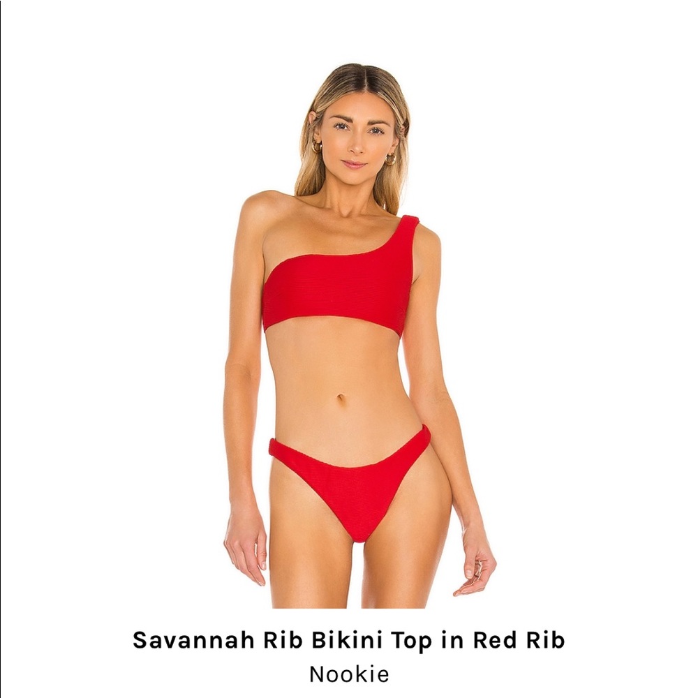 Savannah One Shoulder Rib Bikini Top